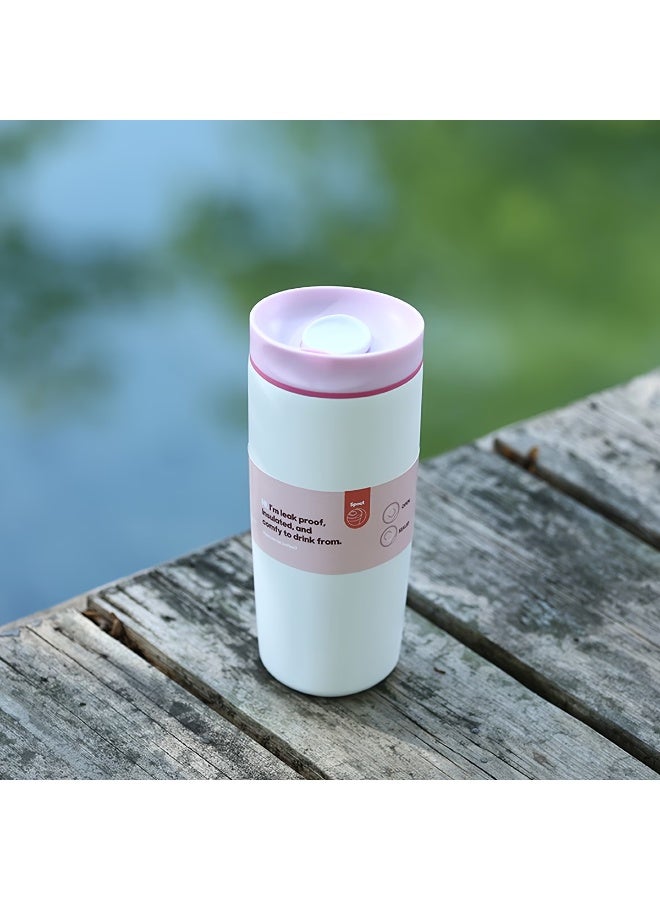 Insulated thermal mug with a tight-fitting lid, suitable for hot and cold beverages. Modern design.590 ml - Image 1